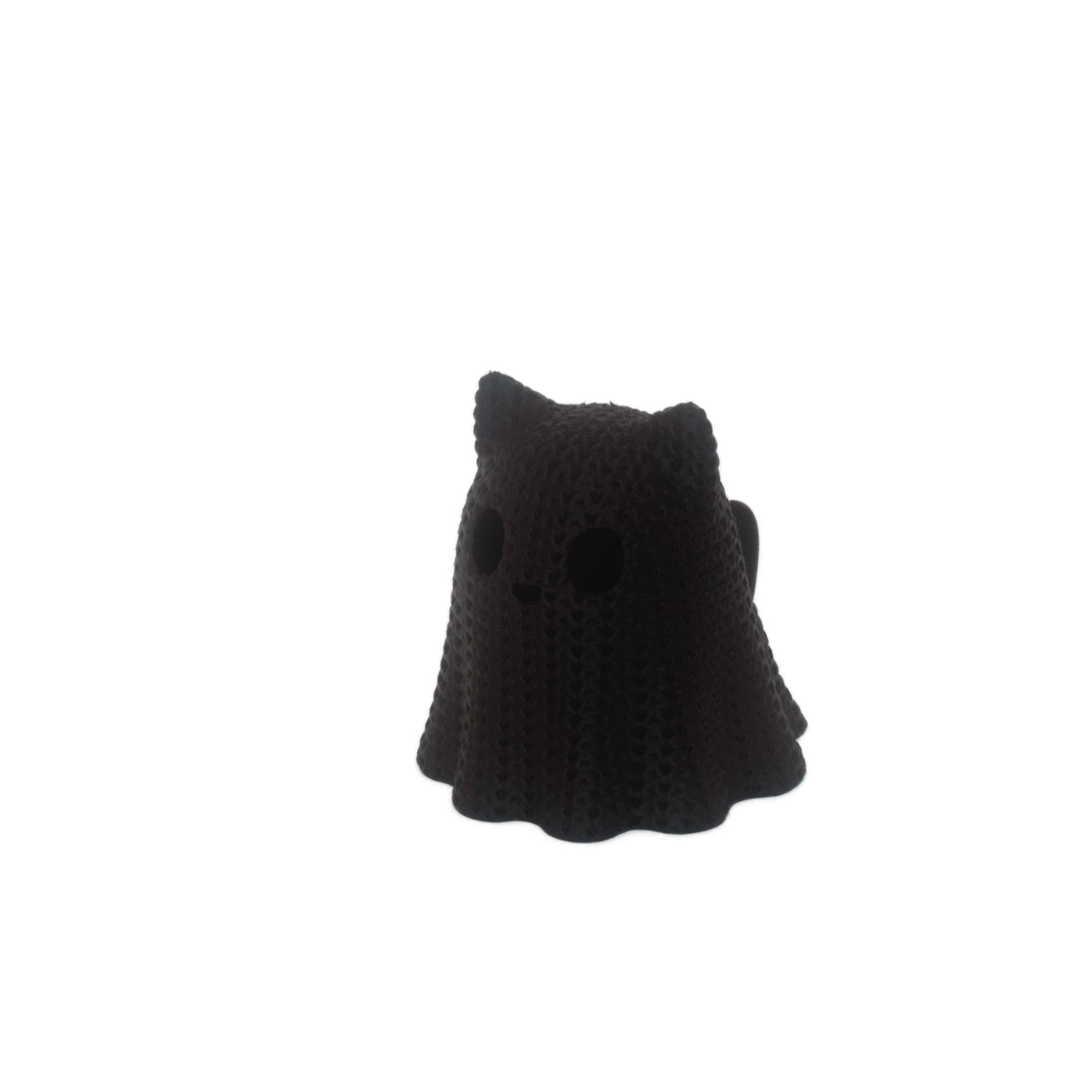 Knitted Ghost Cat (with Tealight)