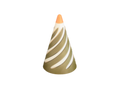 Fidget Cone with Dark Green, White, and Gold on the Top