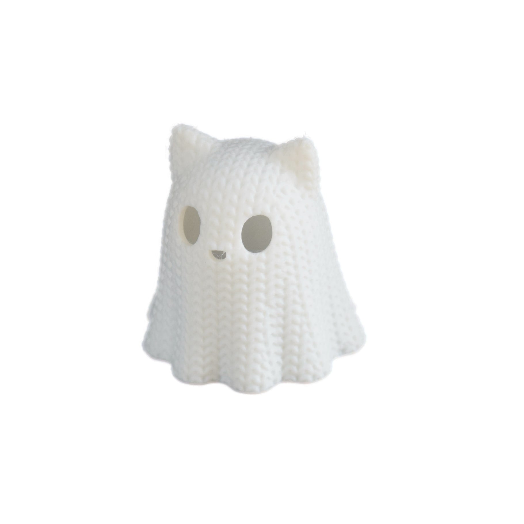 Knitted Ghost Cat (with Tealight)